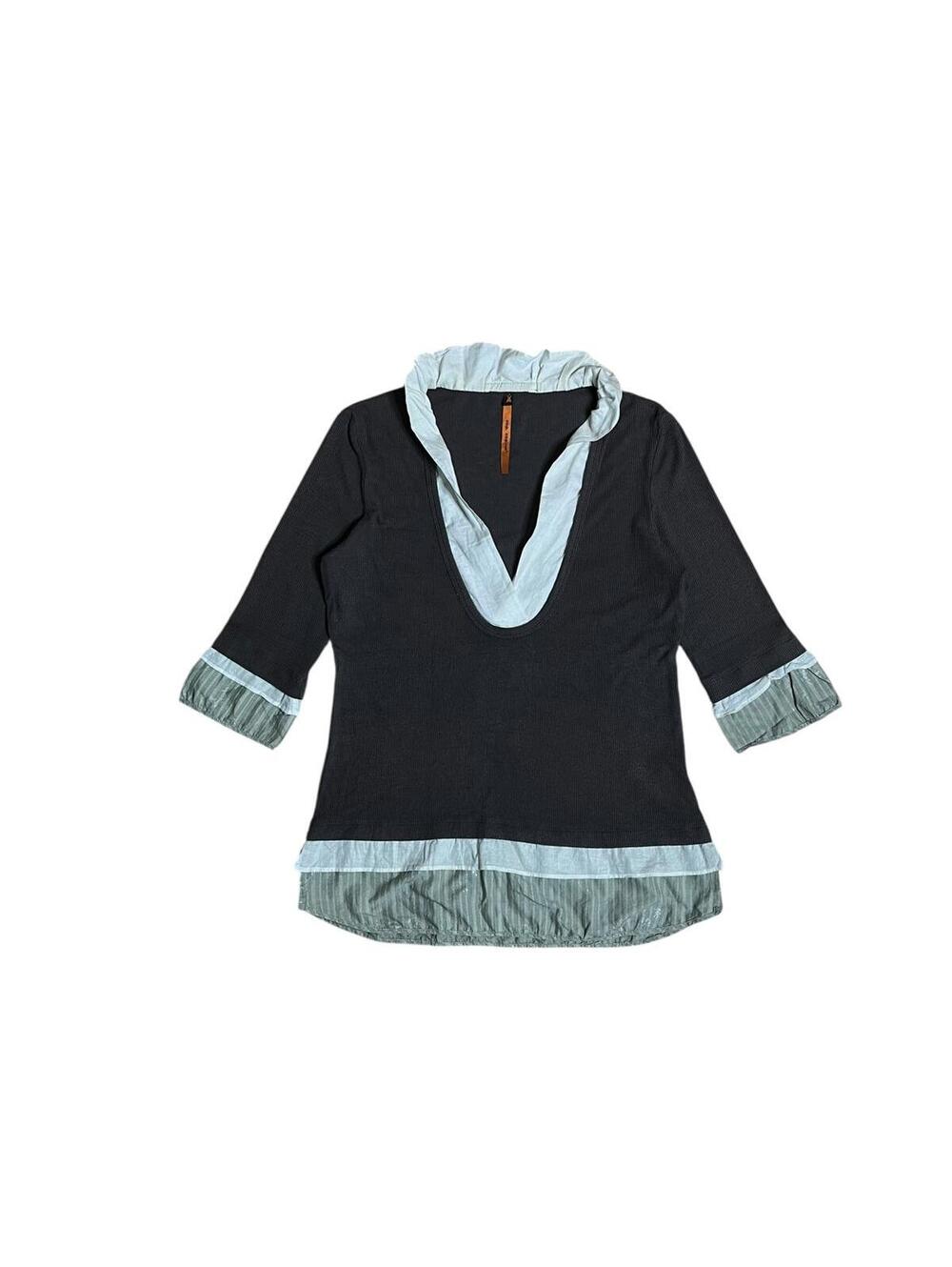 Cop Copine Layered Top Y2K French Avant Garde Stretch Size 4